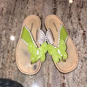 Kids leather butterfly sandals by Nordstrom